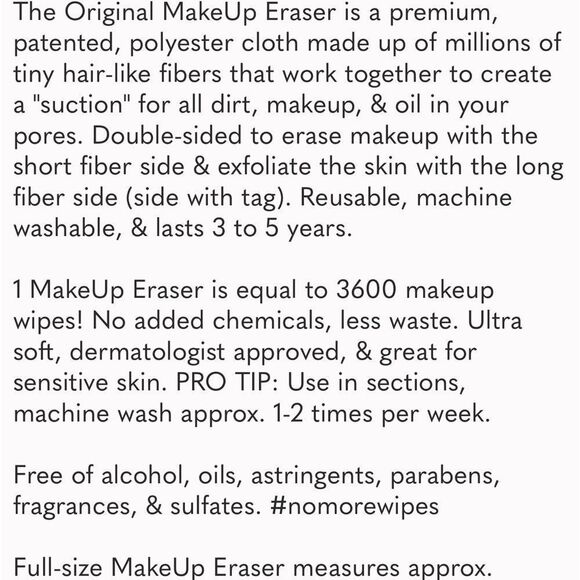 🌻 Makeup Eraser Makeup Removing Cloth that only needs water New Full Size - Picture 6 of 6